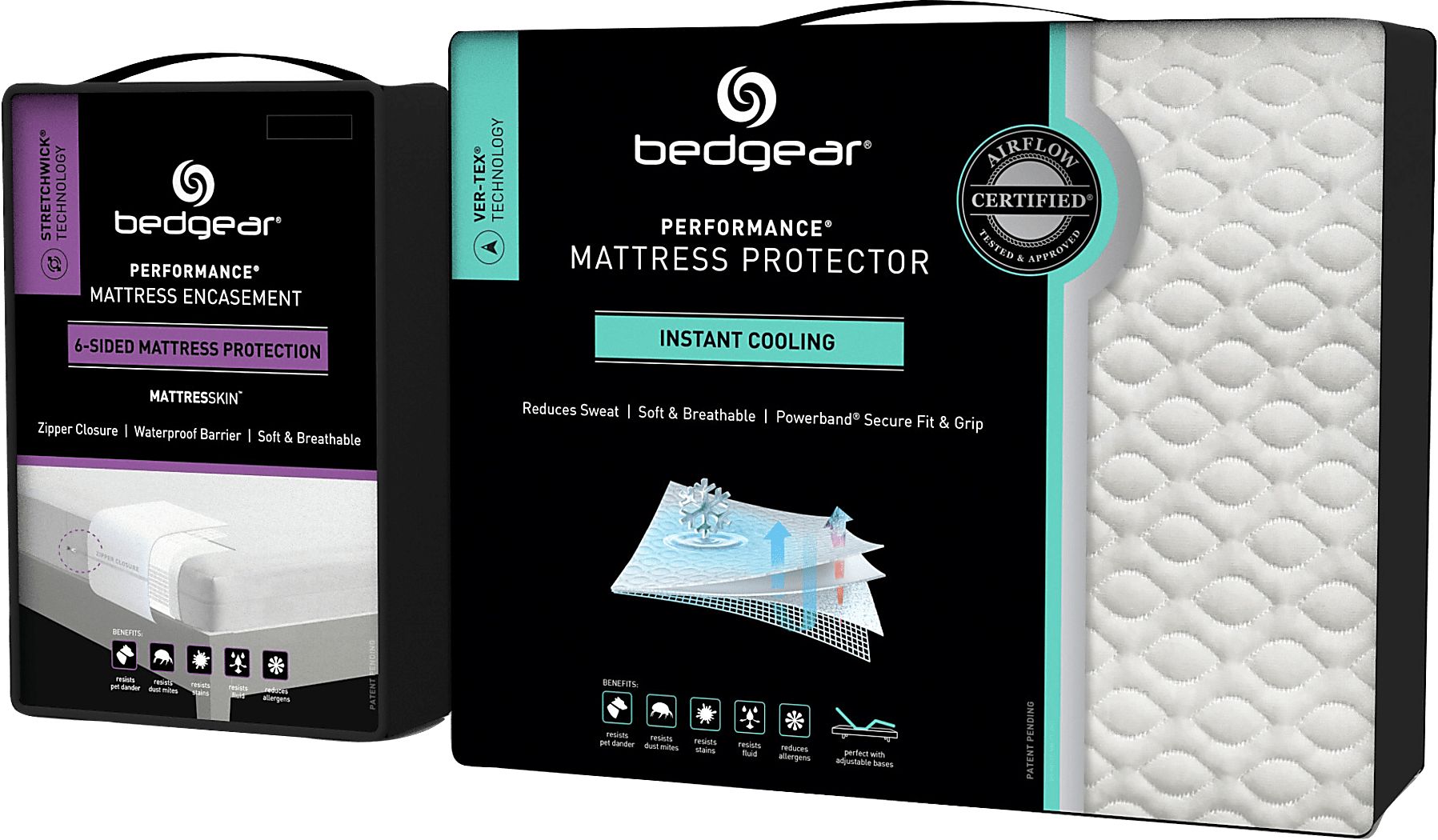 bedgear vertex 6.0 queen size mattress protector