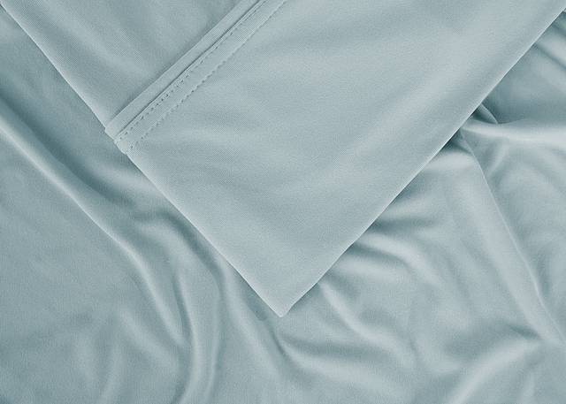 Bedgear Ver-Tex Misty Blue 4 Pc Queen Sheet Set - Thumbnail - Image 6