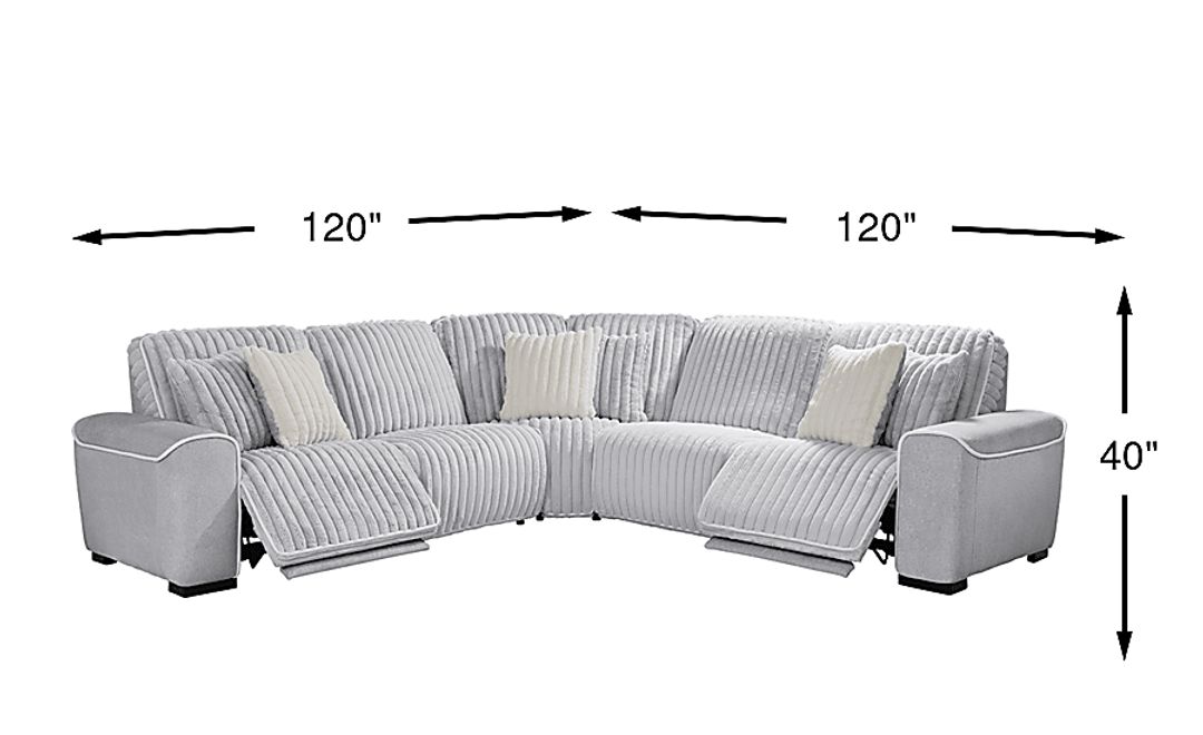 Bedingfield 5 Pc Dual Power Reclining Sectional