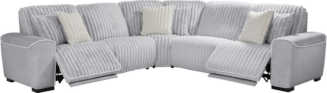 5 pc dual power reclining sectional