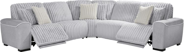 5 pc dual power reclining sectional