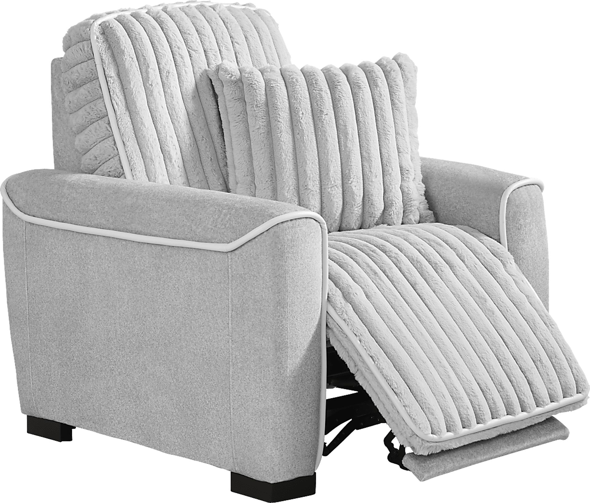 Bedingfield Gray Dual Power Recliner - Image 1