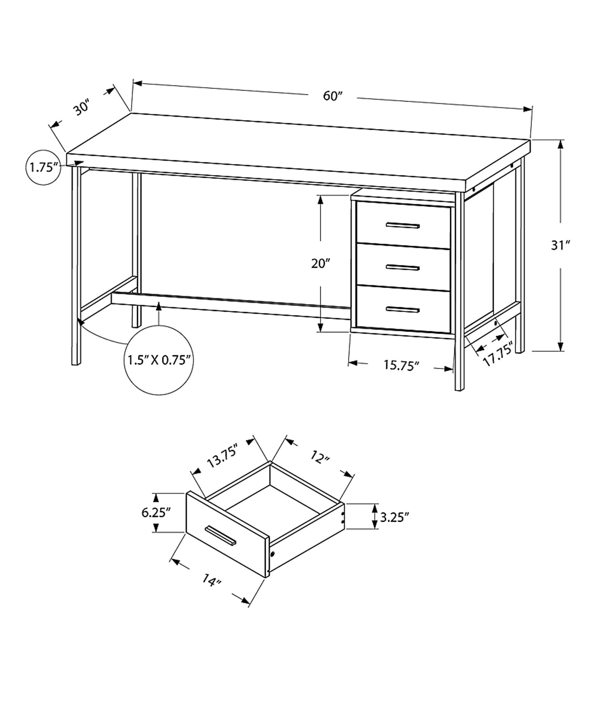 Bedlington Black Desk - Image 4