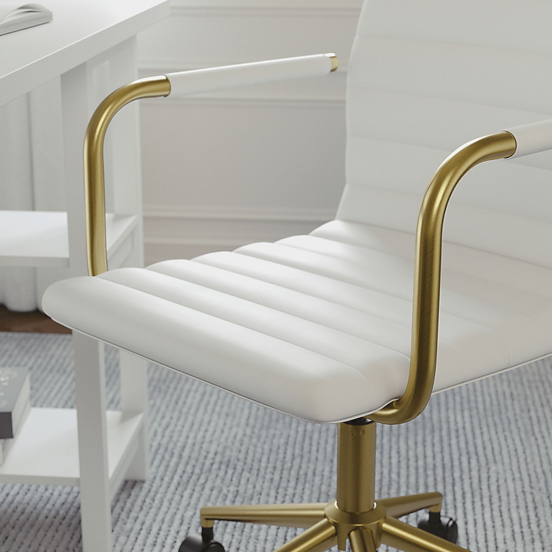 Bedons White Office Chair - Image 5