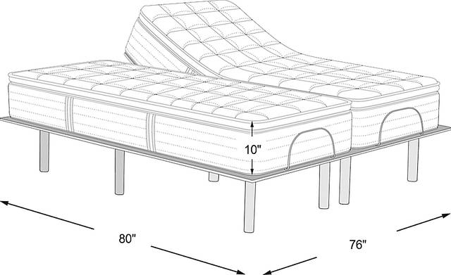 TOBページ BT2500 Adjustable Bed 609442395 at Turner's Budget Furniture