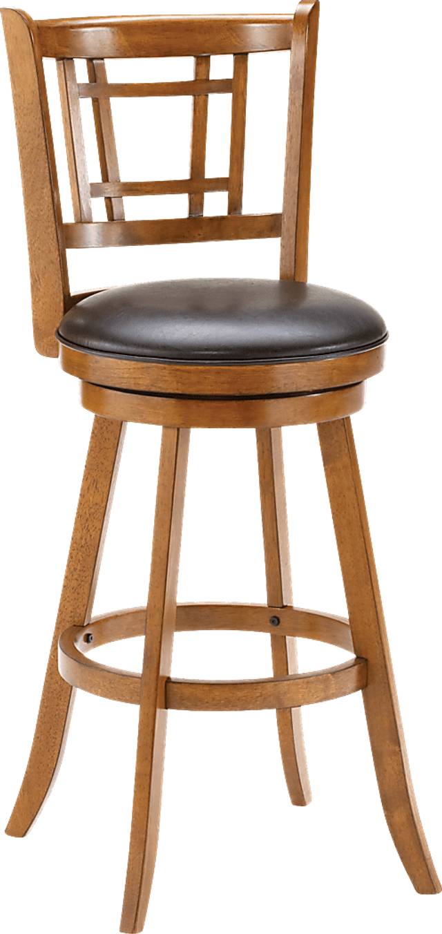 Beecham Brown Swivel Counter Height Stool - Thumbnail - Image 1