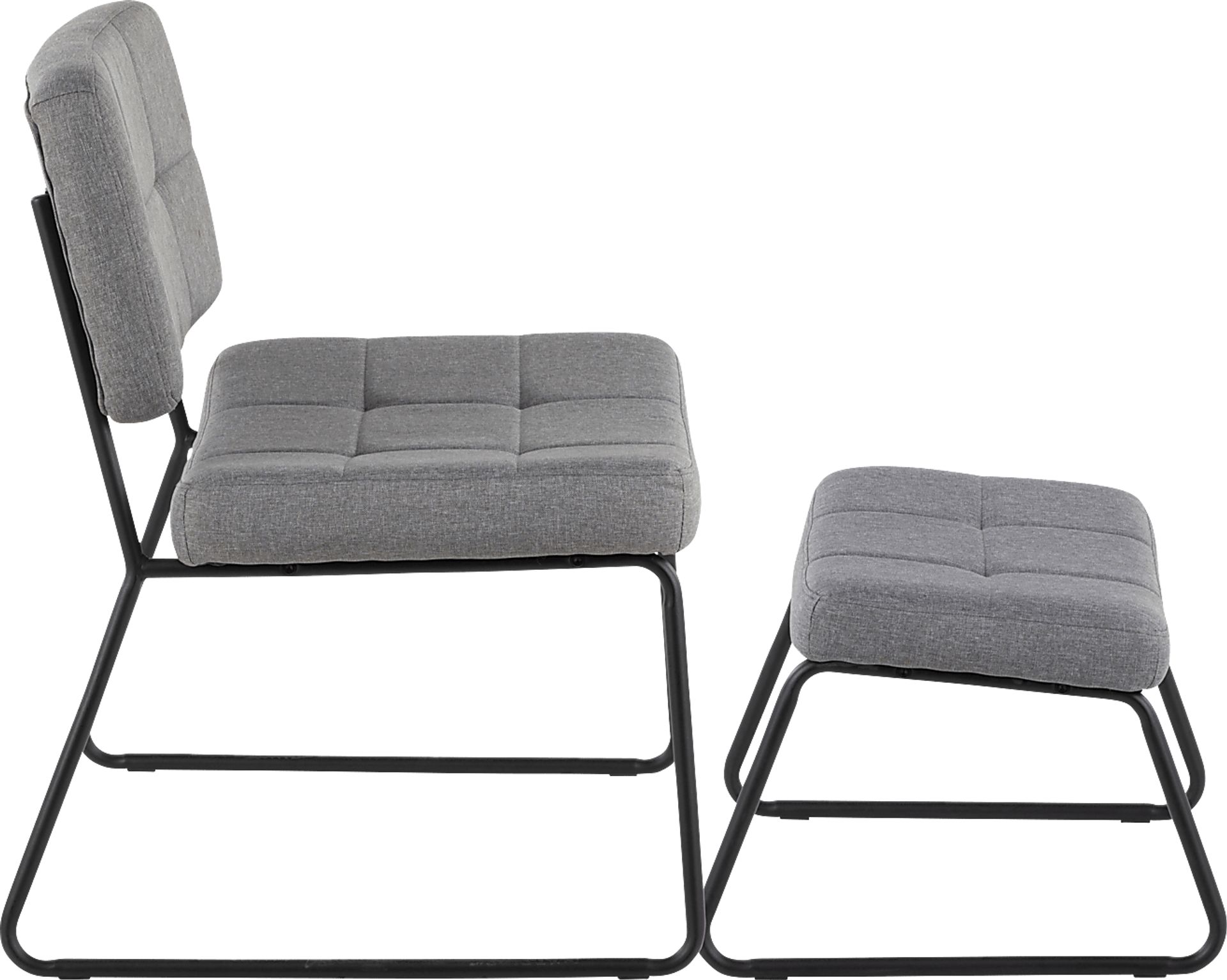 Beechtree Gray Accent Chair and Ottoman - Image 2