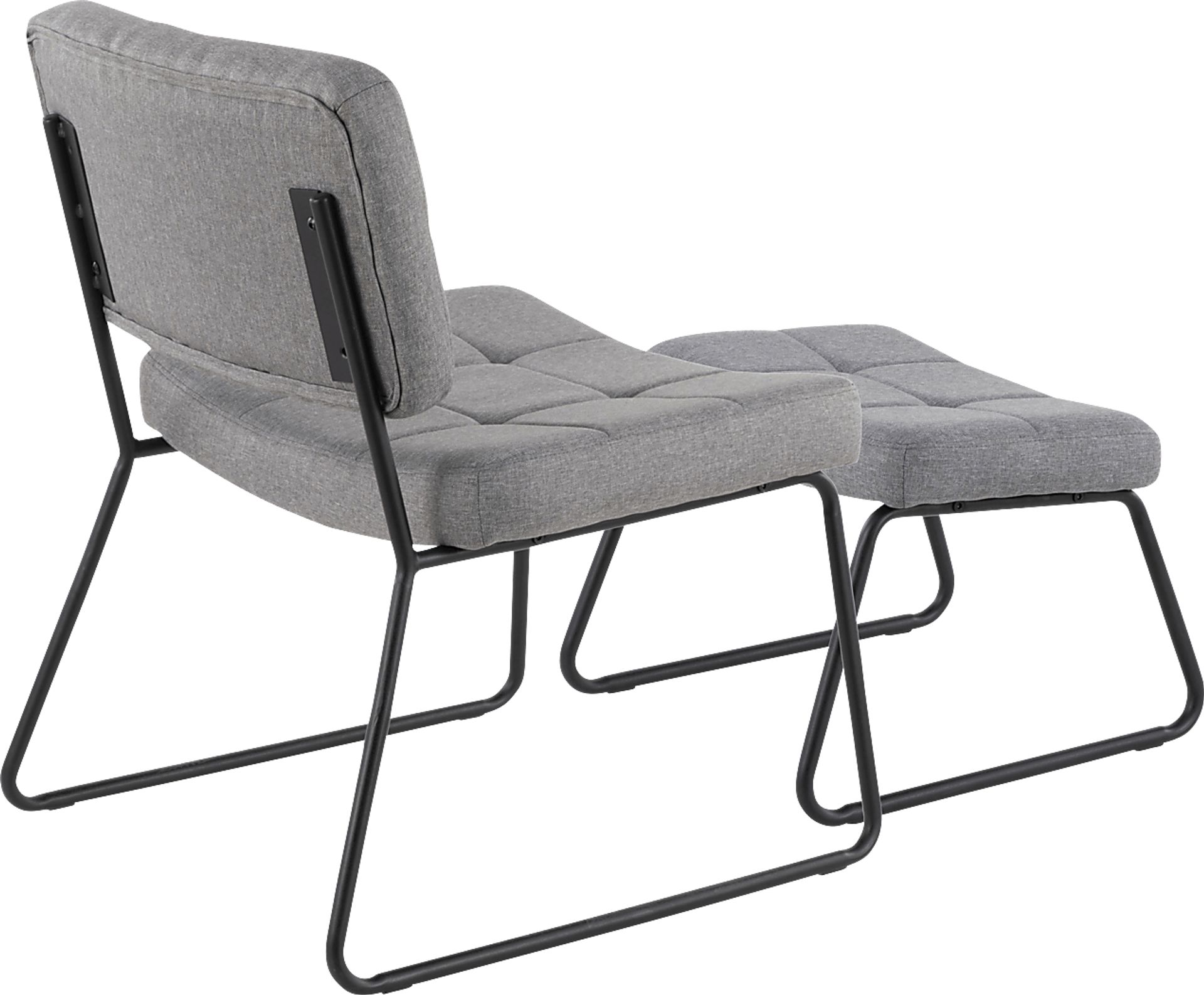 Beechtree Gray Accent Chair and Ottoman - Image 3