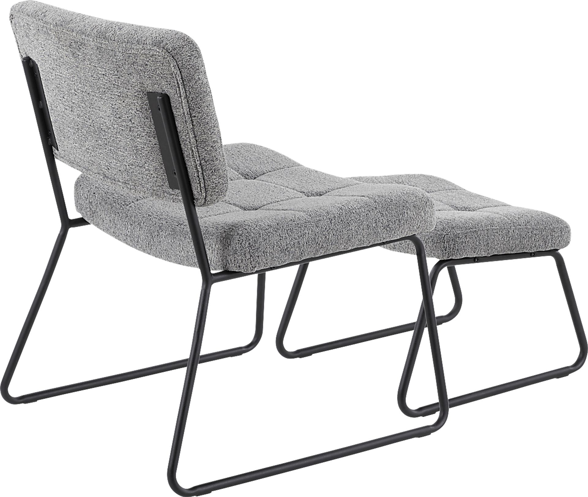 Beechtree Light Gray Accent Chair and Ottoman - Image 3