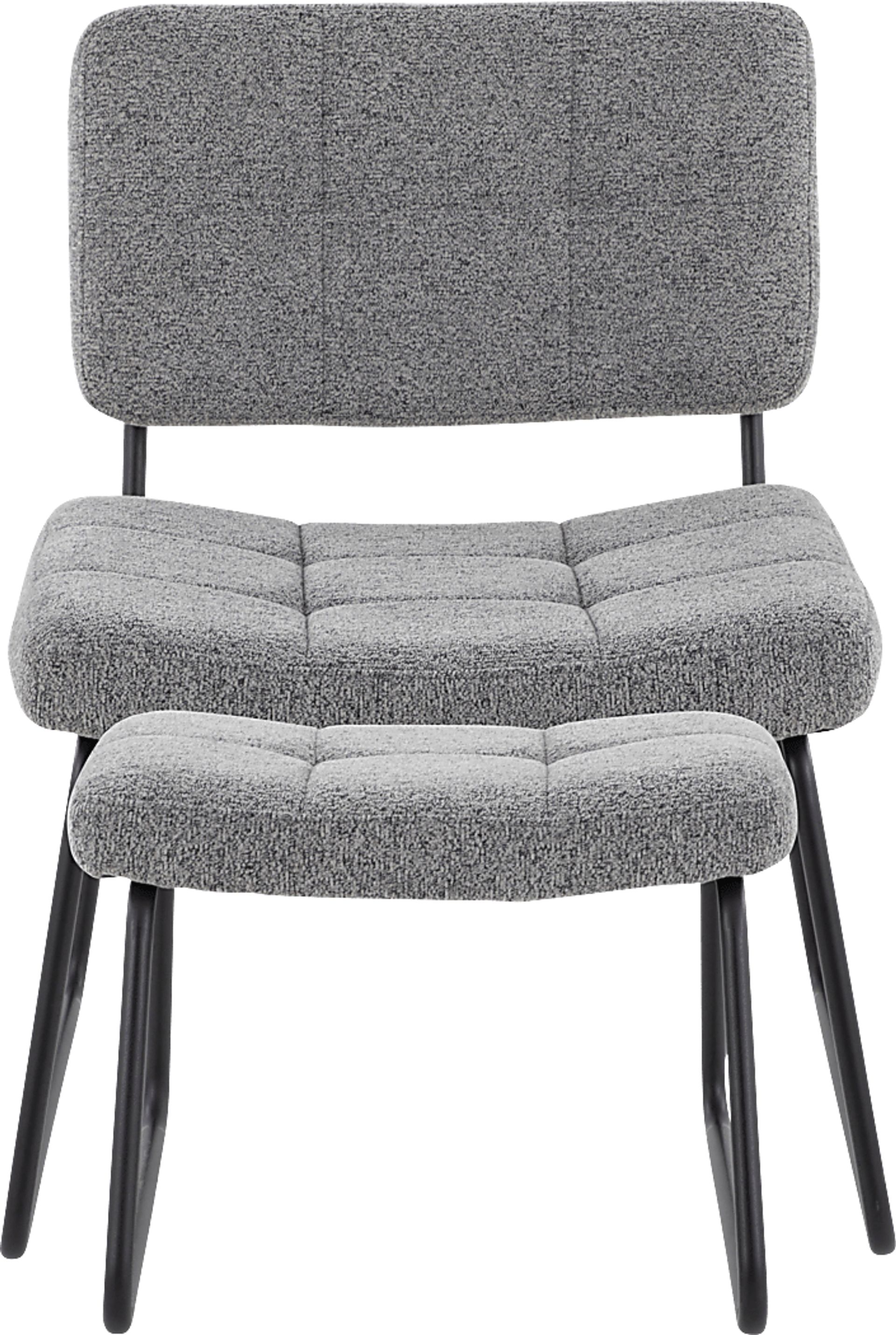 Beechtree Light Gray Accent Chair and Ottoman - Image 5