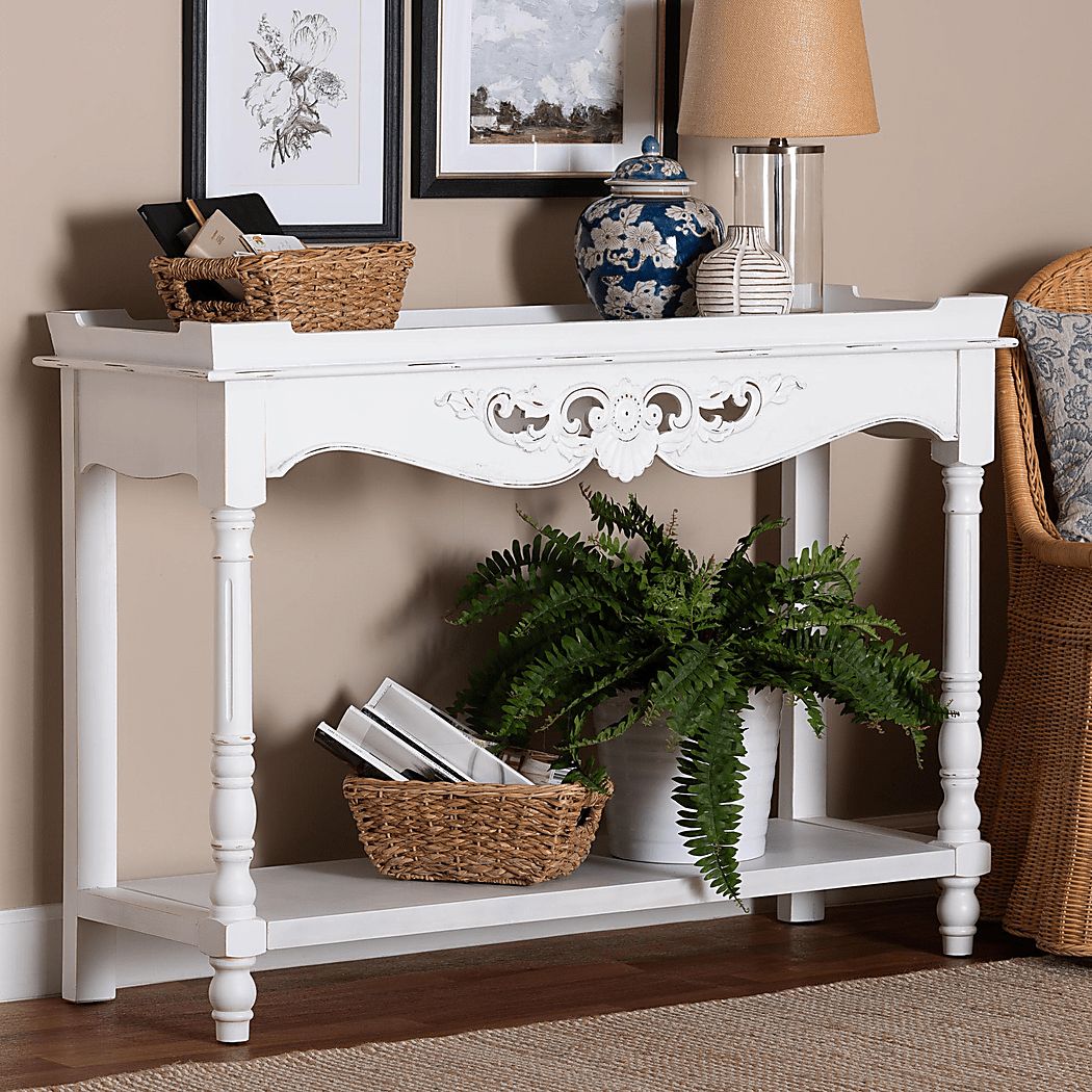 Beedlemart White Console Table - Thumbnail 2