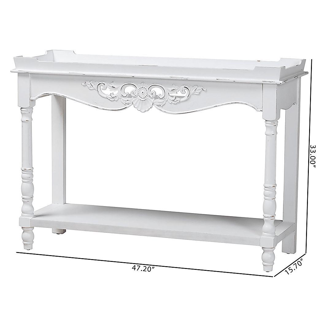Beedlemart White Console Table - Thumbnail 3