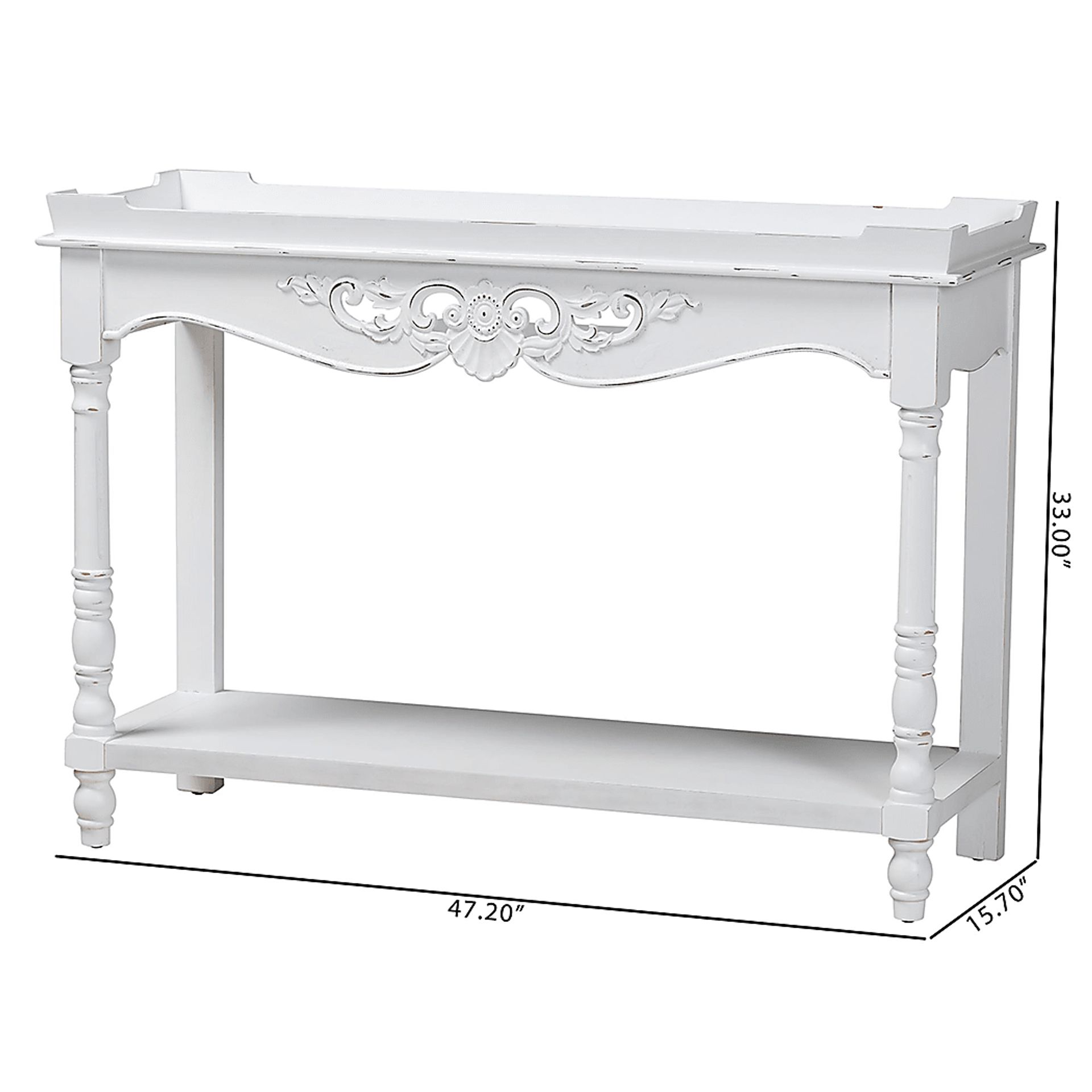 Beedlemart White Console Table - Image 8