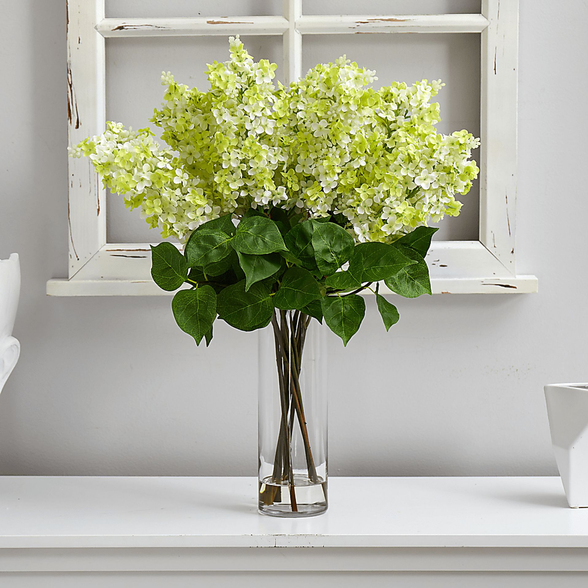 Beeger Green Floral Arrangement with Vase - Image 3