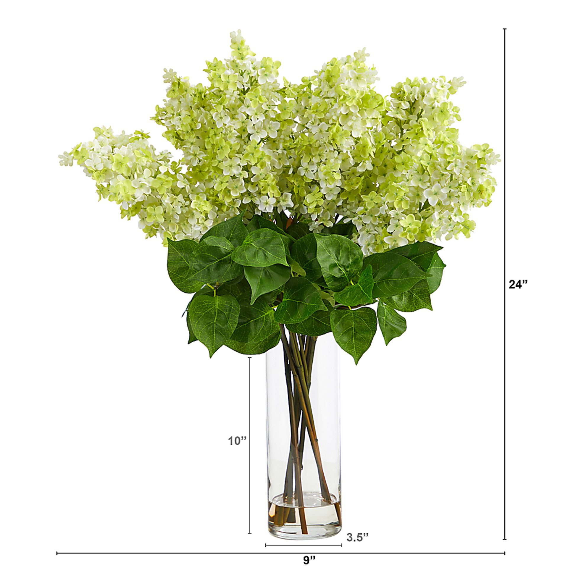 Beeger Green Floral Arrangement with Vase - Image 4