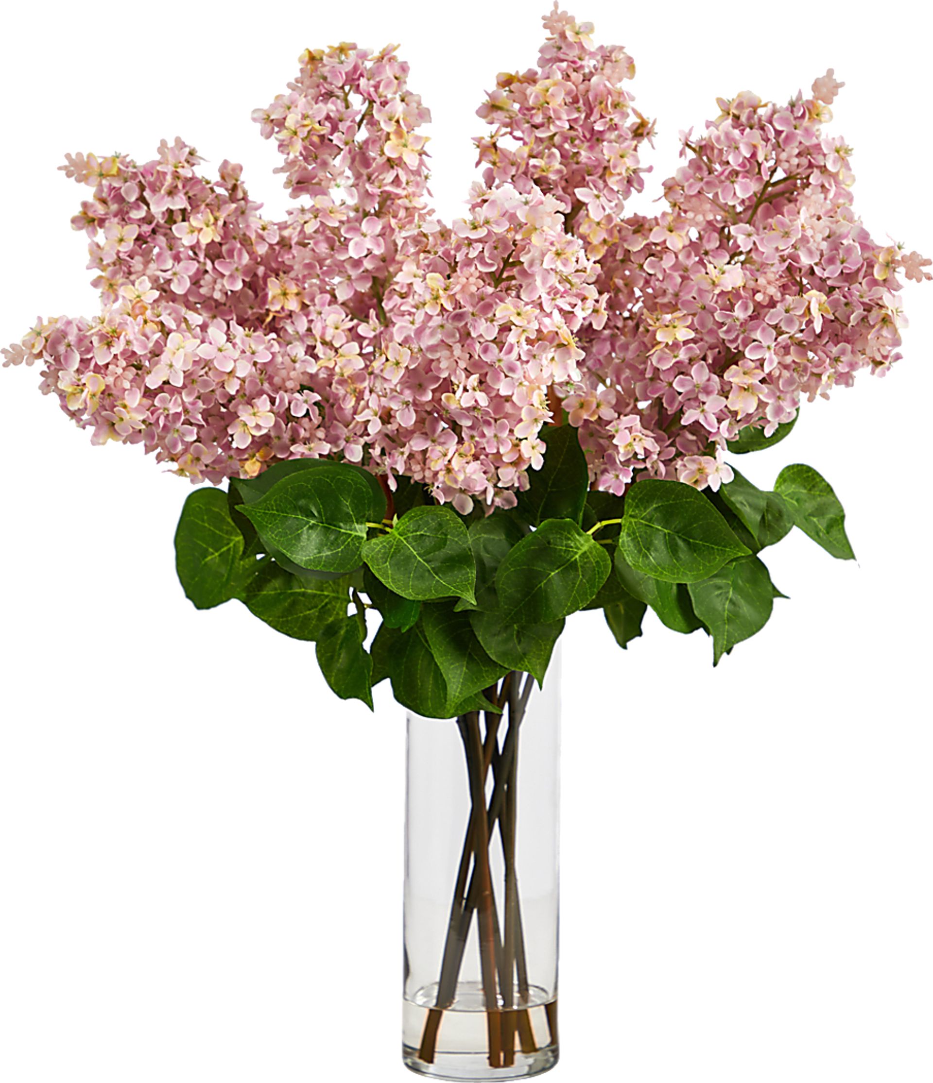 Beeger Pink Floral Arrangement with Vase - Image 1