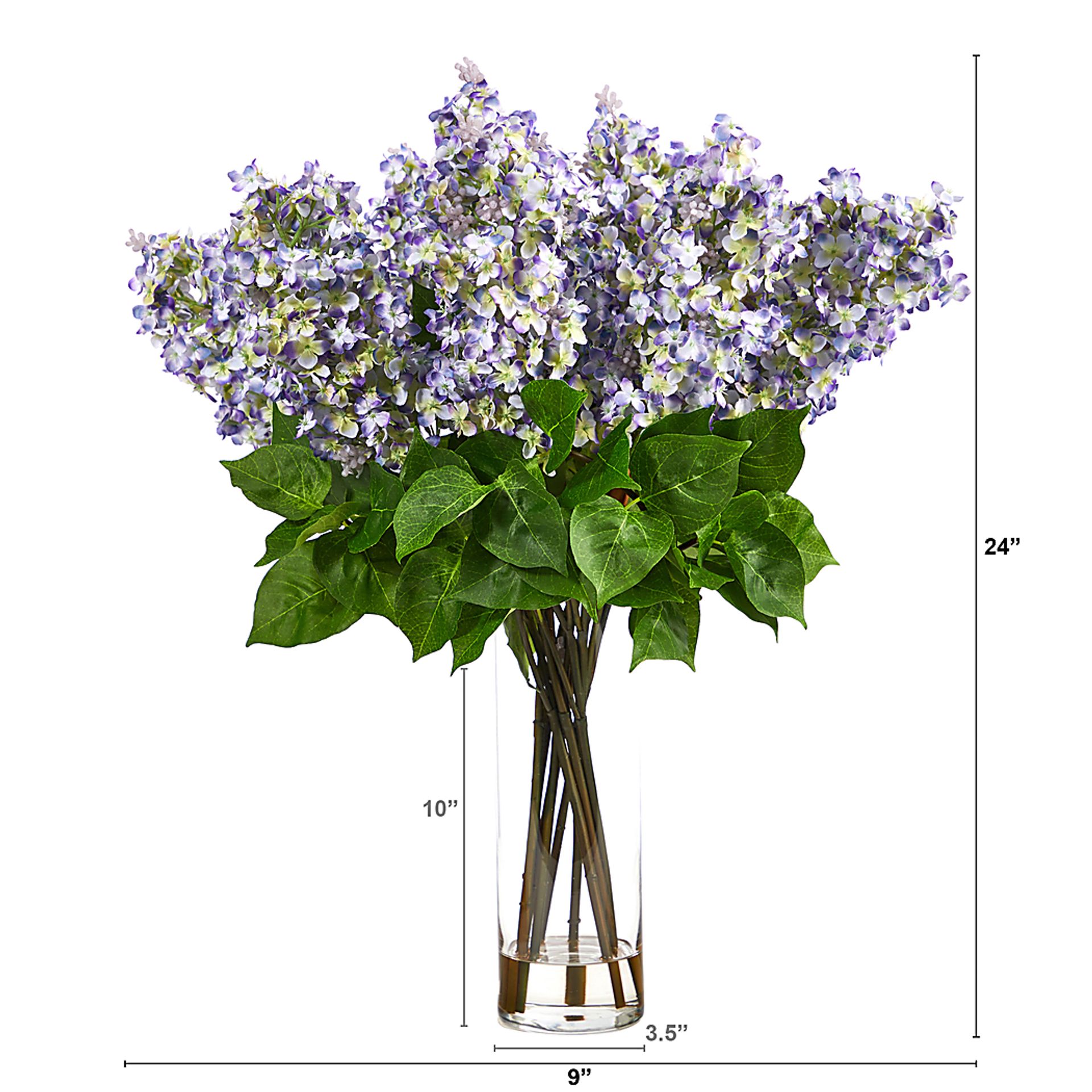 Beeger Purple Floral Arrangement with Vase - Image 4