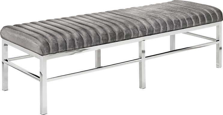 Beemon Gray Accent Bench