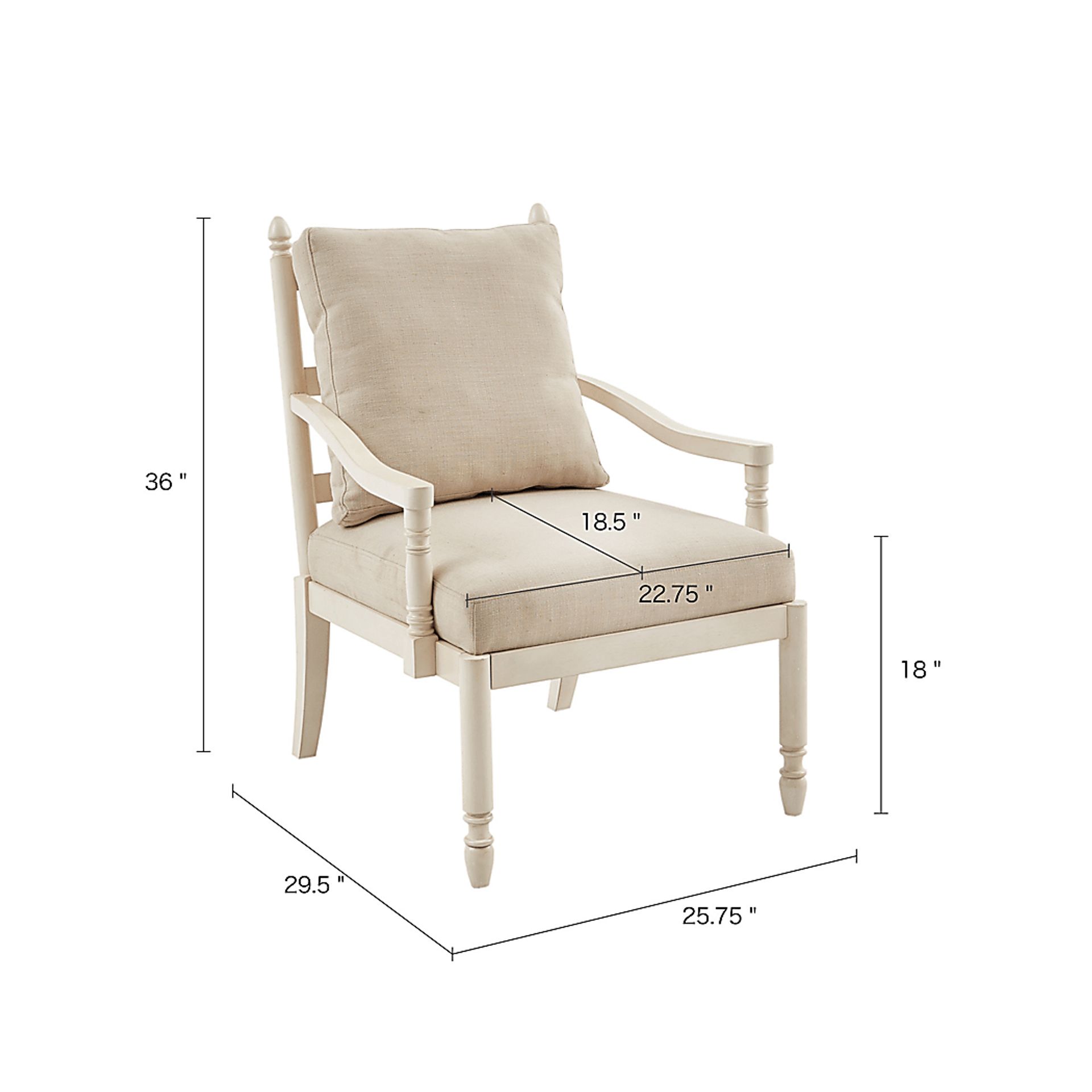 Beeston Cream Accent Chair - Image 9