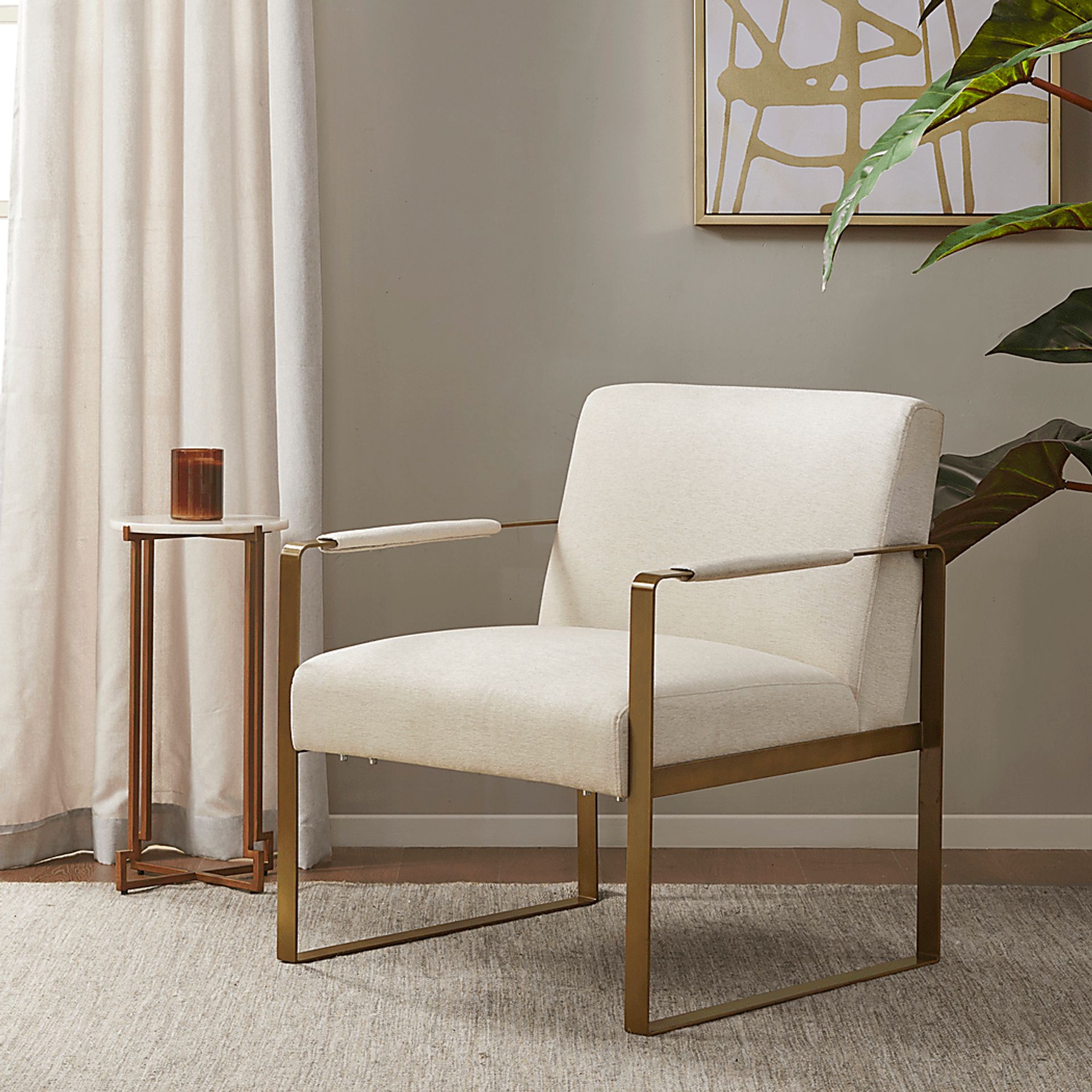Beevile Cream Accent Chair - Image 7