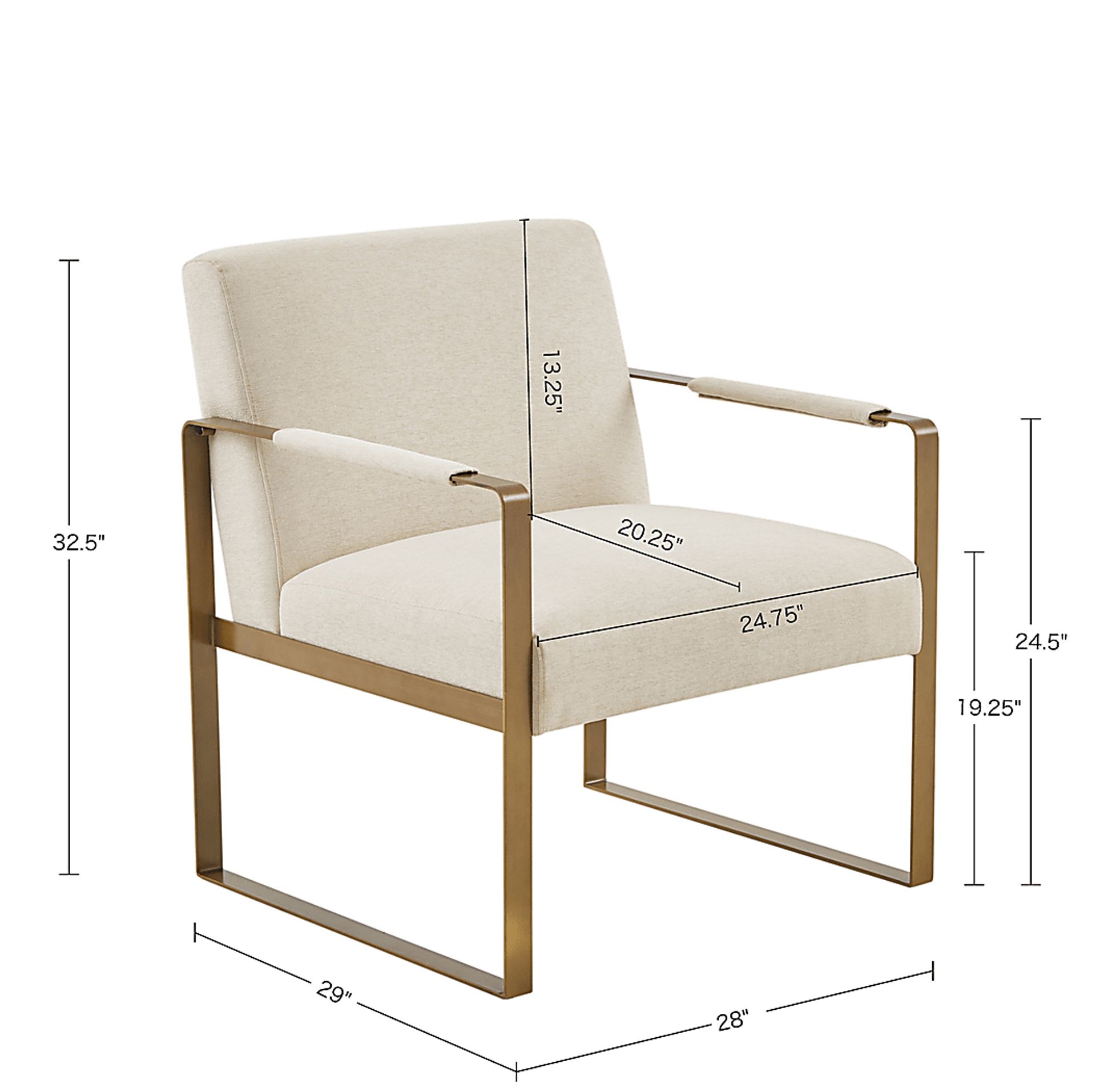 Beevile Cream Accent Chair - Image 9