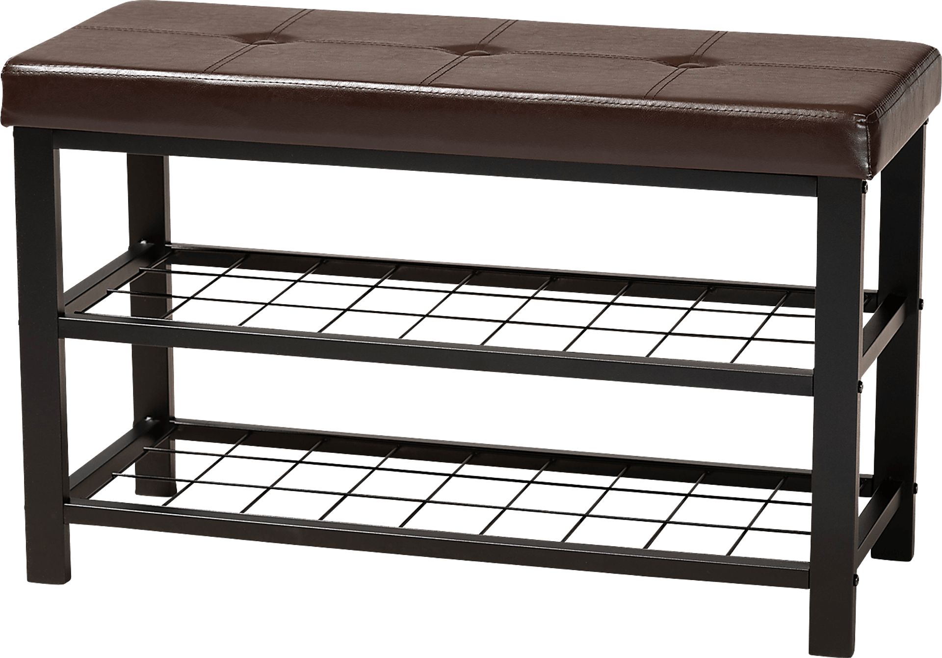Behrman Dark Brown Accent Bench - Image 1