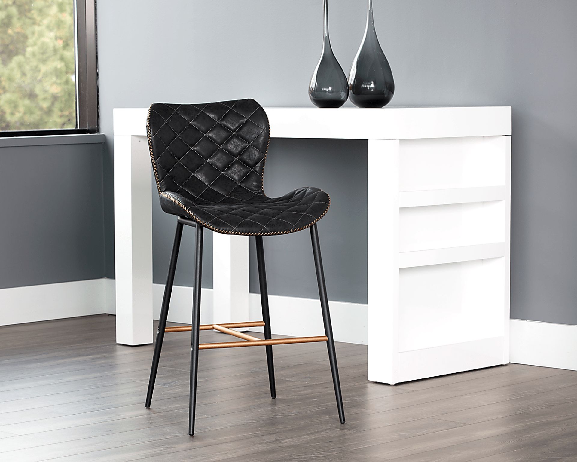 Beideman Black Counter Height Stool, Set of 2 - Image 4