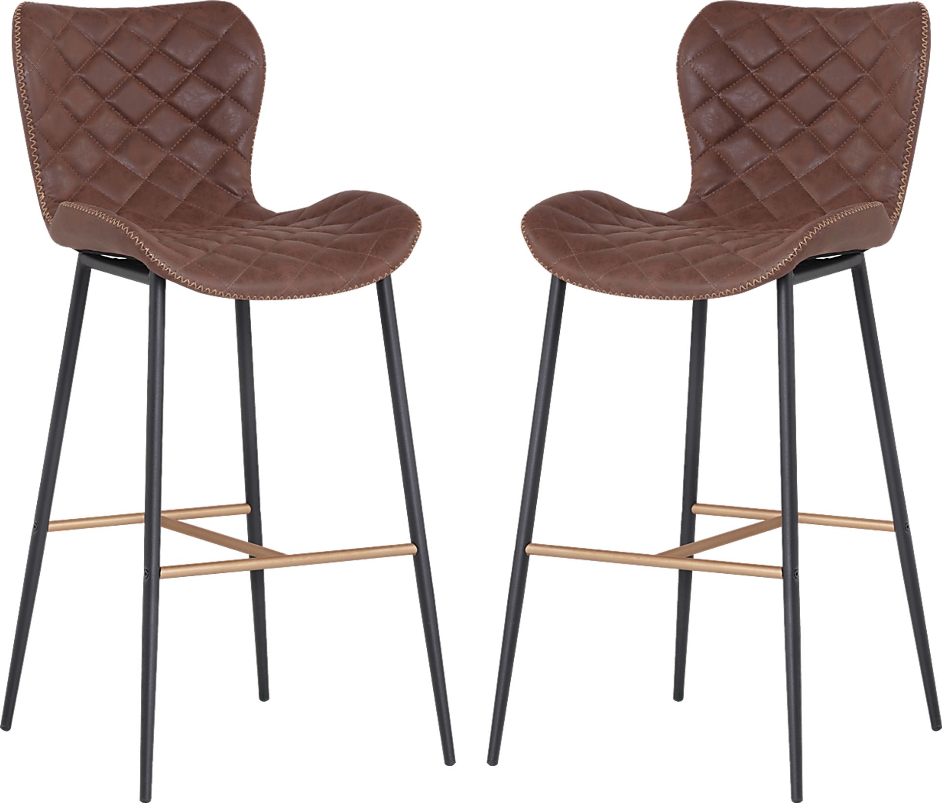 Beideman Brown Barstool, Set of 2 - Image 1