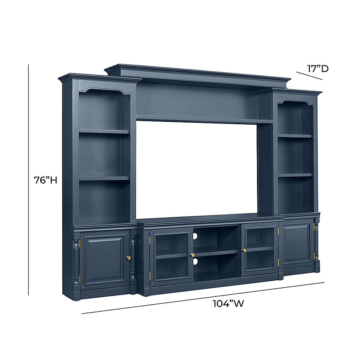 Beidiman I Blue Colors Wall Unit W/ 104.5 in. Console Rooms to Go