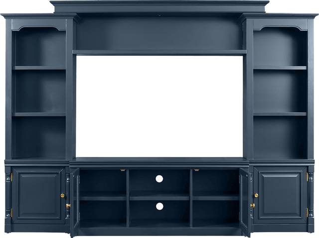 Beidiman I Blue 4 Pc Wall Unit with 104.5 in. Console - Thumbnail - Image 4