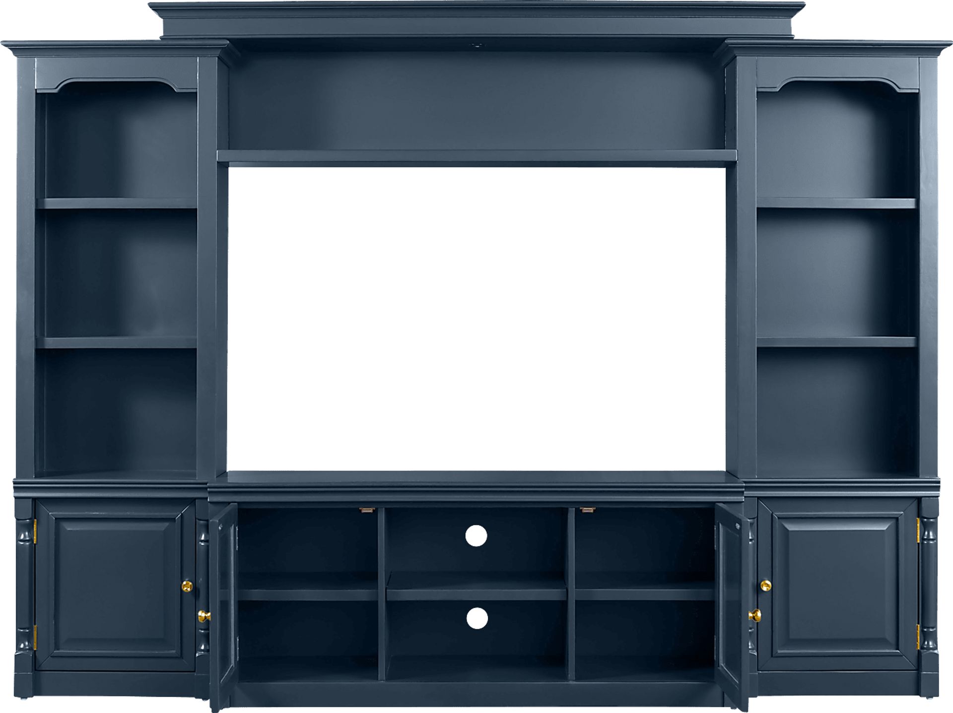 Beidiman I Blue 4 Pc Wall Unit with 104.5 in. Console - Image 4