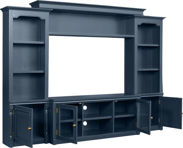 Beidiman I Blue 4 Pc Wall Unit with 104.5 in. Console - Thumbnail - Image 5