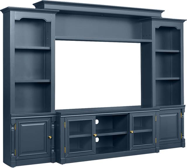 Beidiman I Blue 4 Pc Wall Unit with 104.5 in. Console - Thumbnail - Image 7