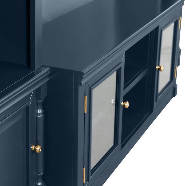 Beidiman I Blue 4 Pc Wall Unit with 104.5 in. Console - Thumbnail - Image 9