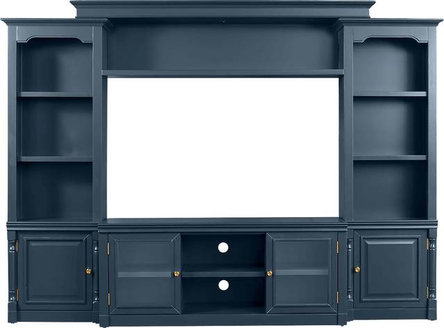 Beidiman I Blue 4 Pc Wall Unit with 104.5 in. Console - Thumbnail - Image 1