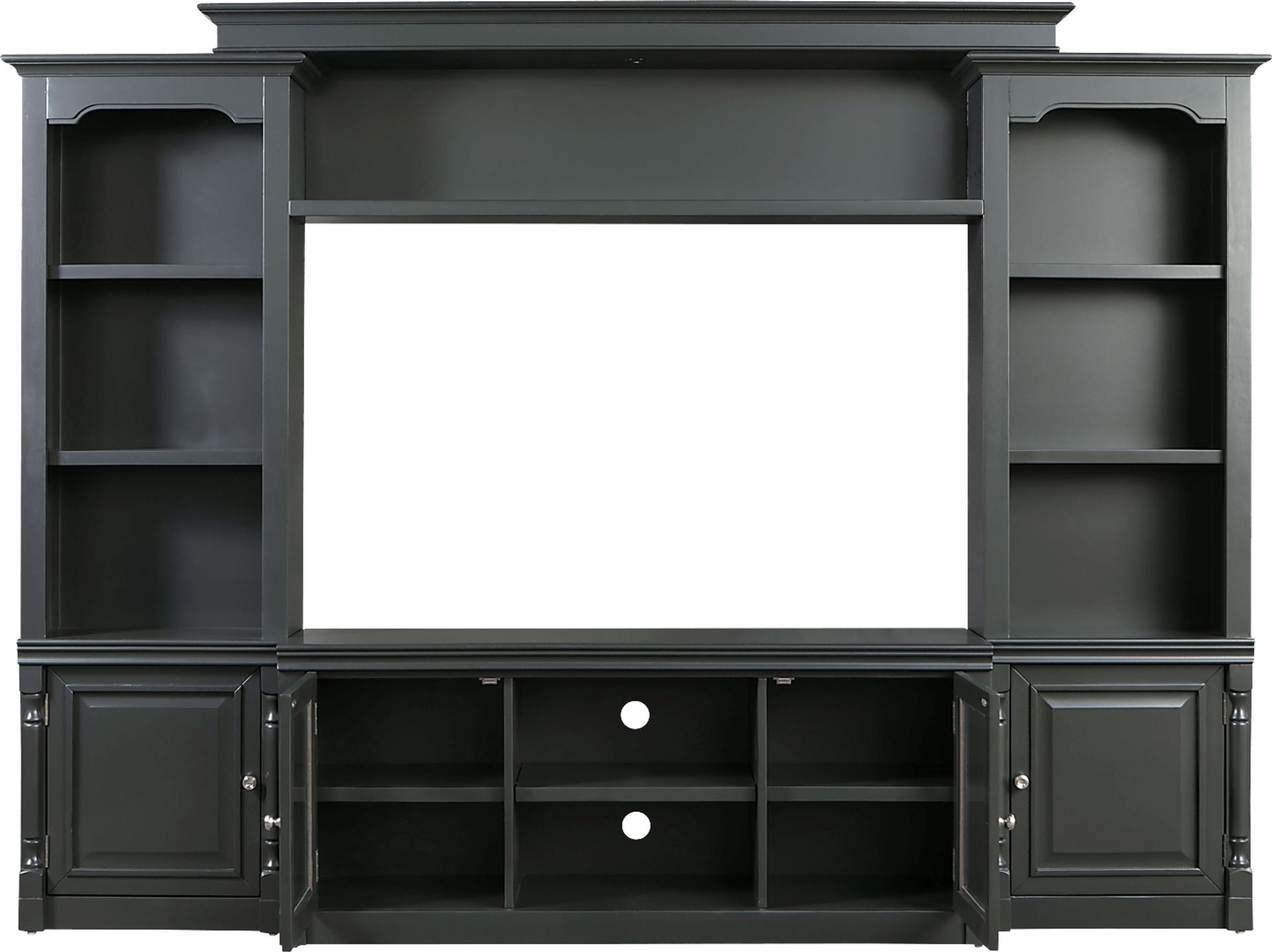 Beidiman I Charcoal 4 Pc Wall Unit with 104.5 in. Console - Image 4
