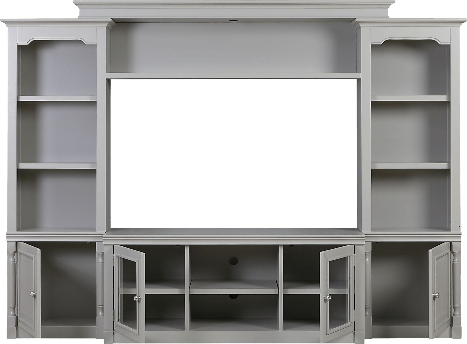 Beidiman I Gray 4 Pc Wall Unit with 104.5 in. Console - Image 3