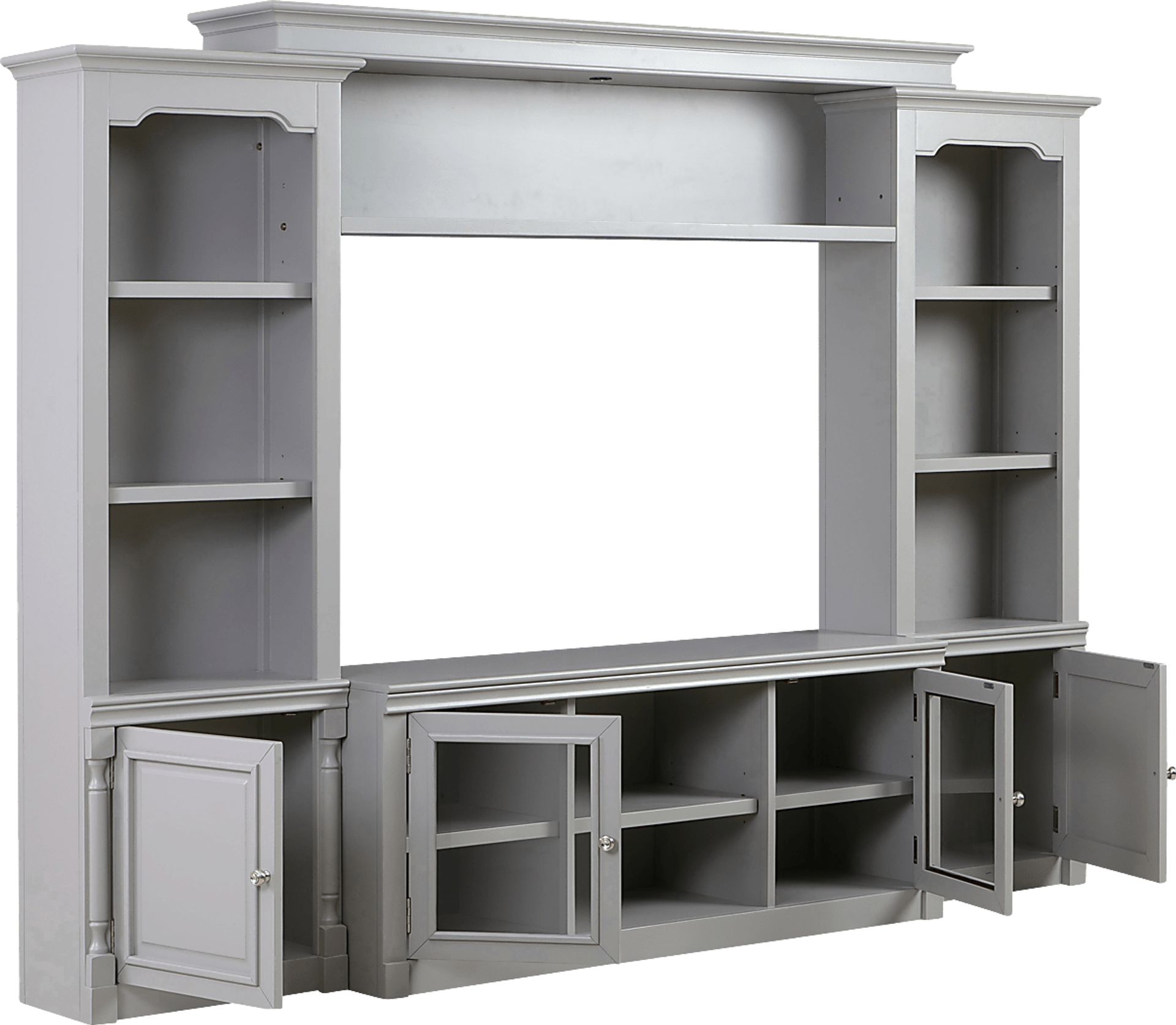 Beidiman I Gray 4 Pc Wall Unit with 104.5 in. Console - Image 10