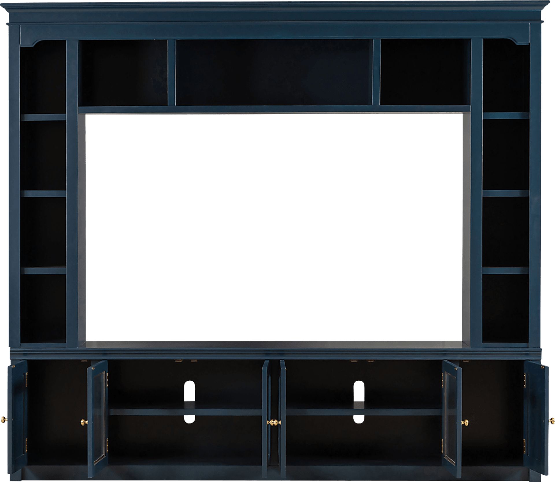 Beidiman II Blue 3 Pc Wall Unit with 98.5 in. Console - Image 4