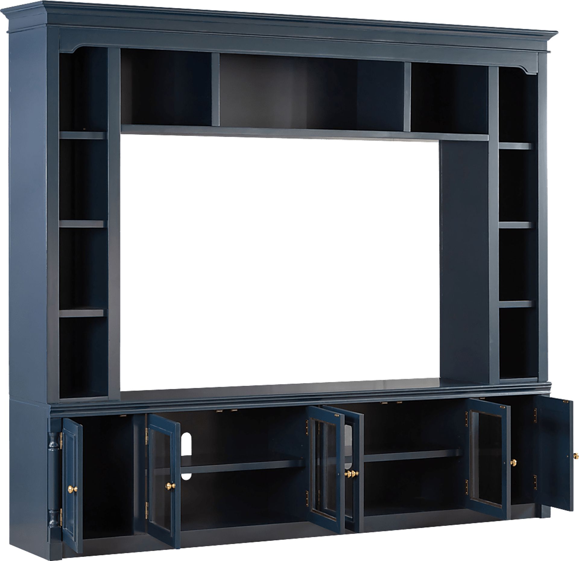 Beidiman II Blue 3 Pc Wall Unit with 98.5 in. Console - Image 5