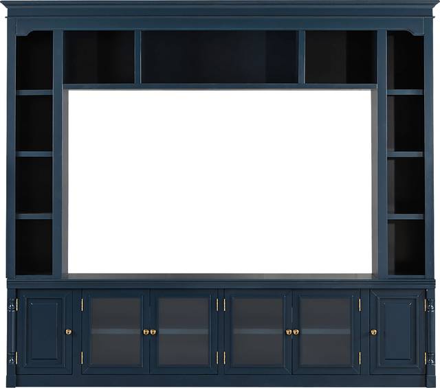 Beidiman II Blue 3 Pc Wall Unit with 98.5 in. Console - Thumbnail - Image 1