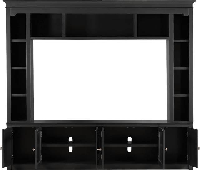 Beidiman II Charcoal 3 Pc Wall Unit with 98.5 in. Console - Thumbnail - Image 4