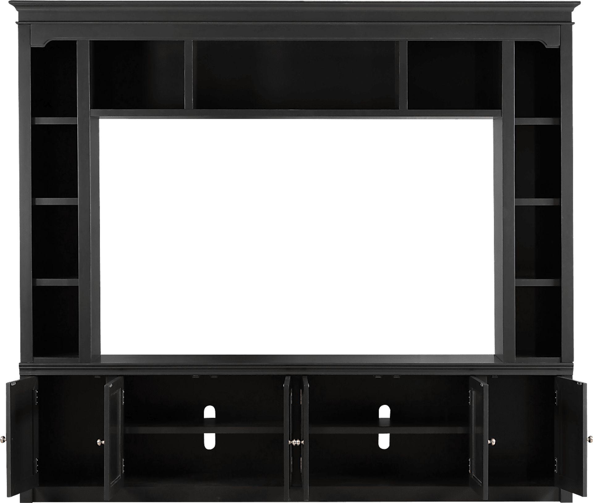 Beidiman II Charcoal 3 Pc Wall Unit with 98.5 in. Console - Image 4