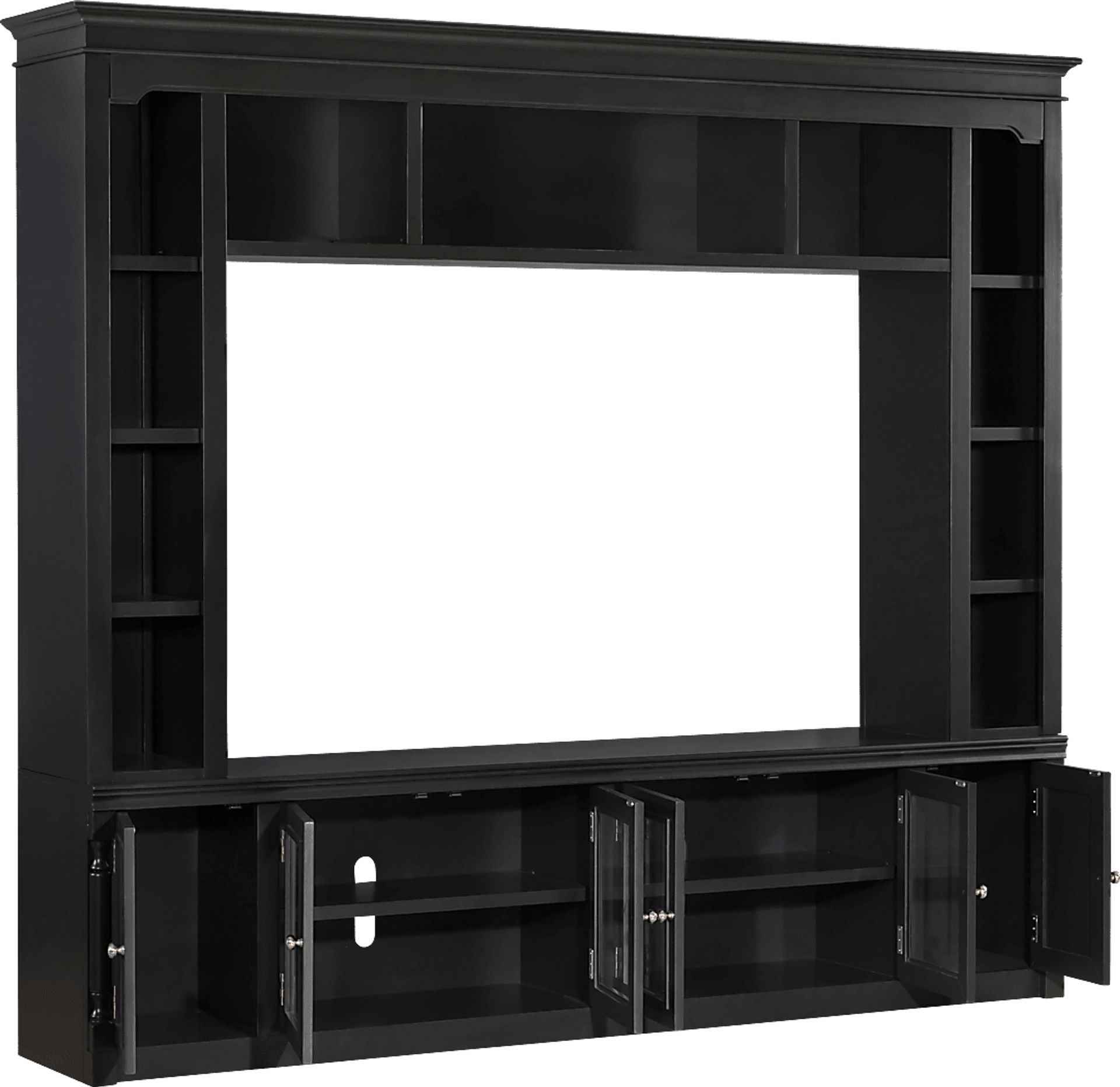 Beidiman II Charcoal 3 Pc Wall Unit with 98.5 in. Console - Image 5
