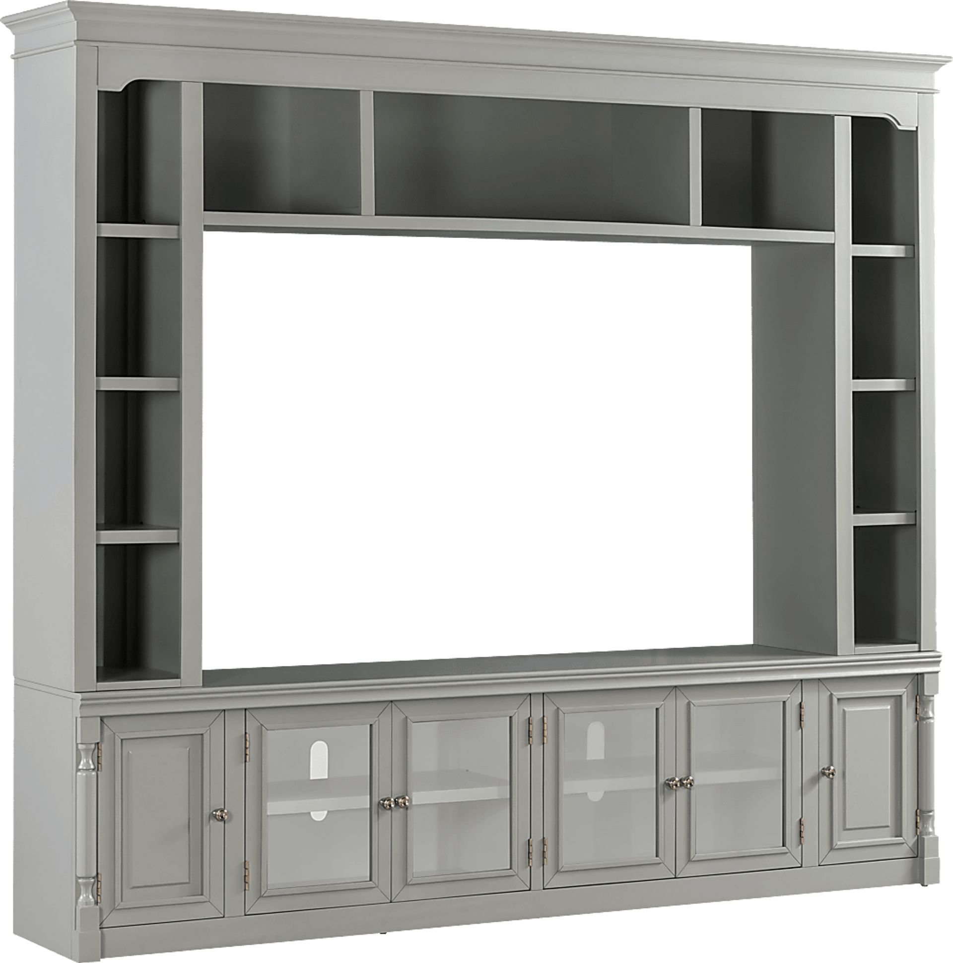Beidiman II Gray 3 Pc Wall Unit with 98.5 in. Console - Image 3