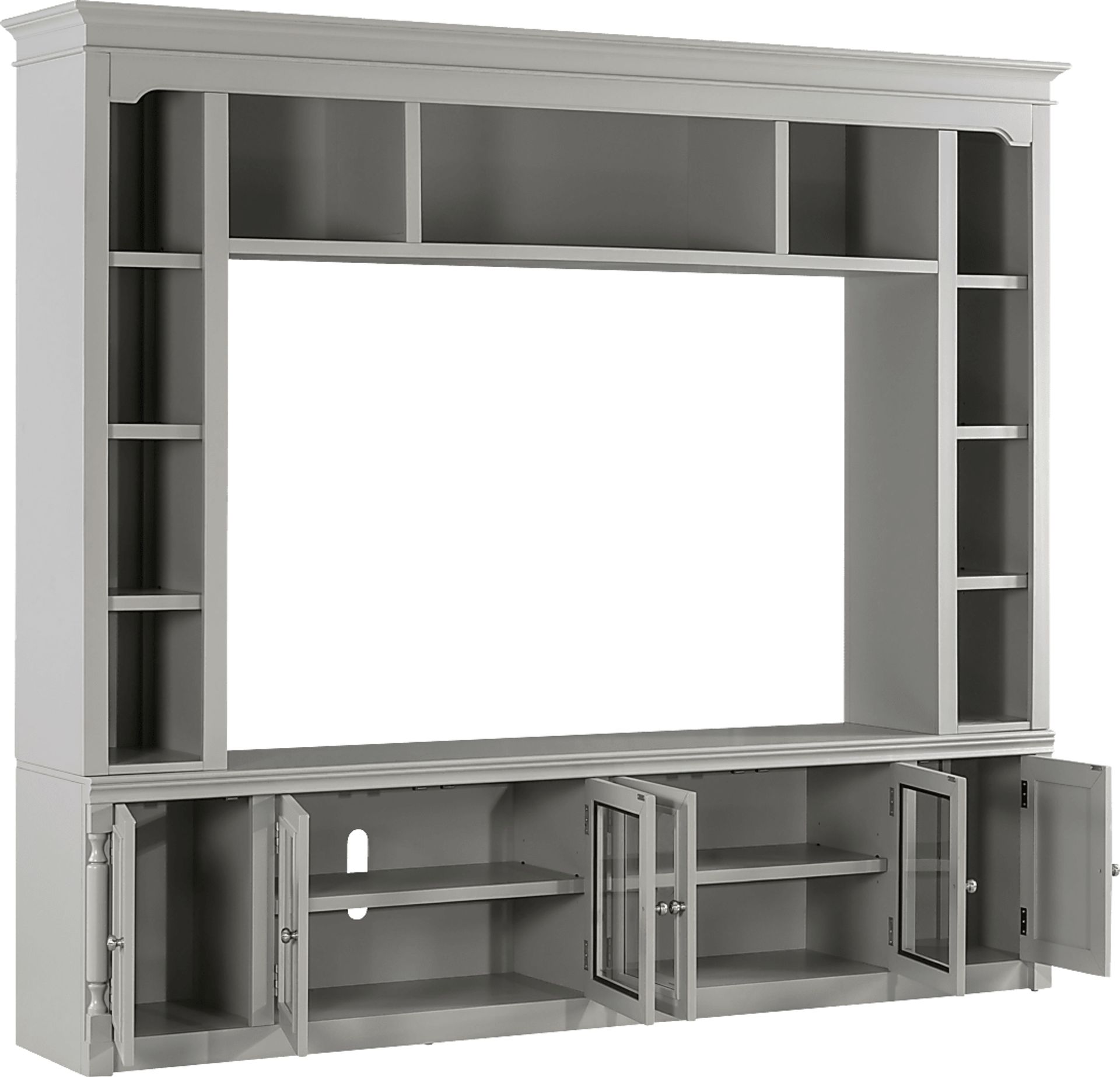 Beidiman II Gray 3 Pc Wall Unit with 98.5 in. Console - Image 5