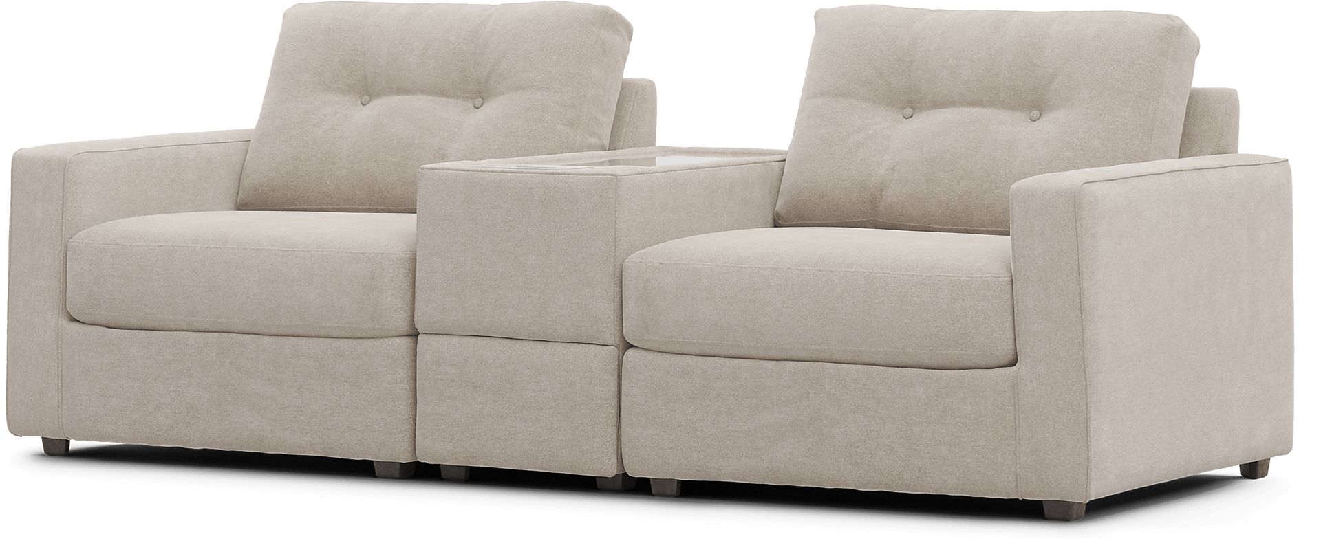 Beige 3 Pc ModularOne with Media Console - Image 4