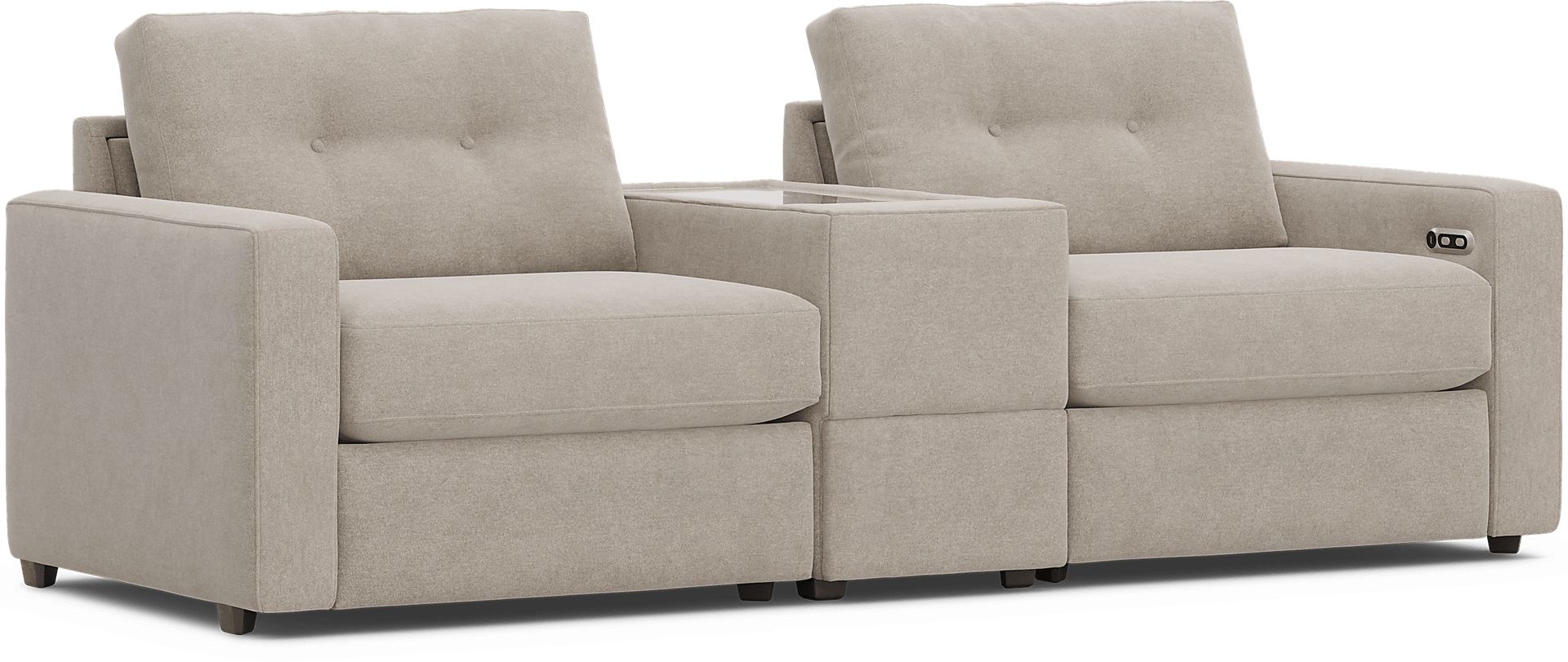 Beige 3 Pc Power Reclining ModularOne - Image 4