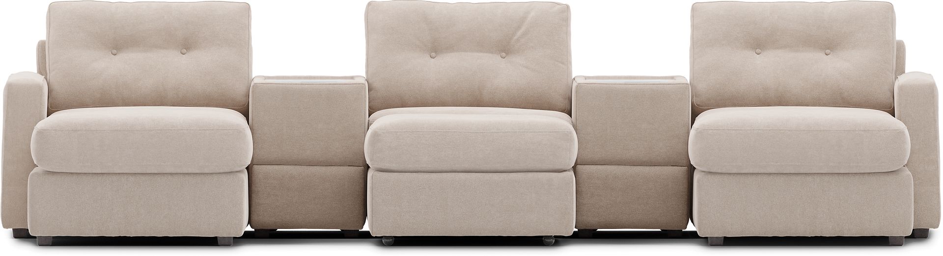 Beige 6 Pc ModularOne with Media Consoles - Image 4