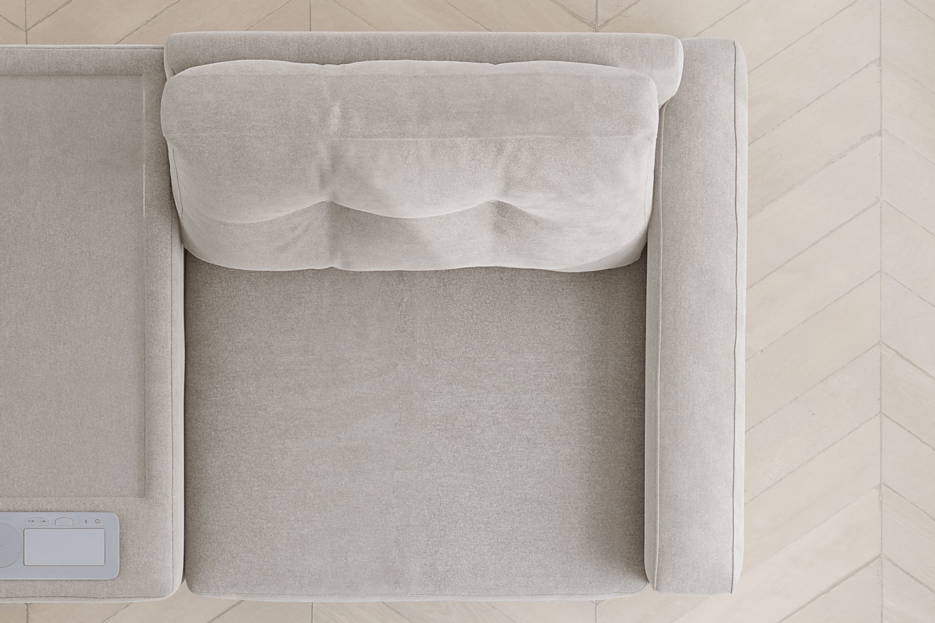 Beige 7 Pc ModularOne Gel Foam Sleeper with Media Consoles - Image 8